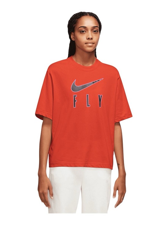 Nike Tops - Nike Fly Red T-shirt with Black Swoosh loose fit